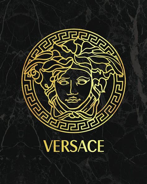 versace logo golden|Versace logo gold and black.